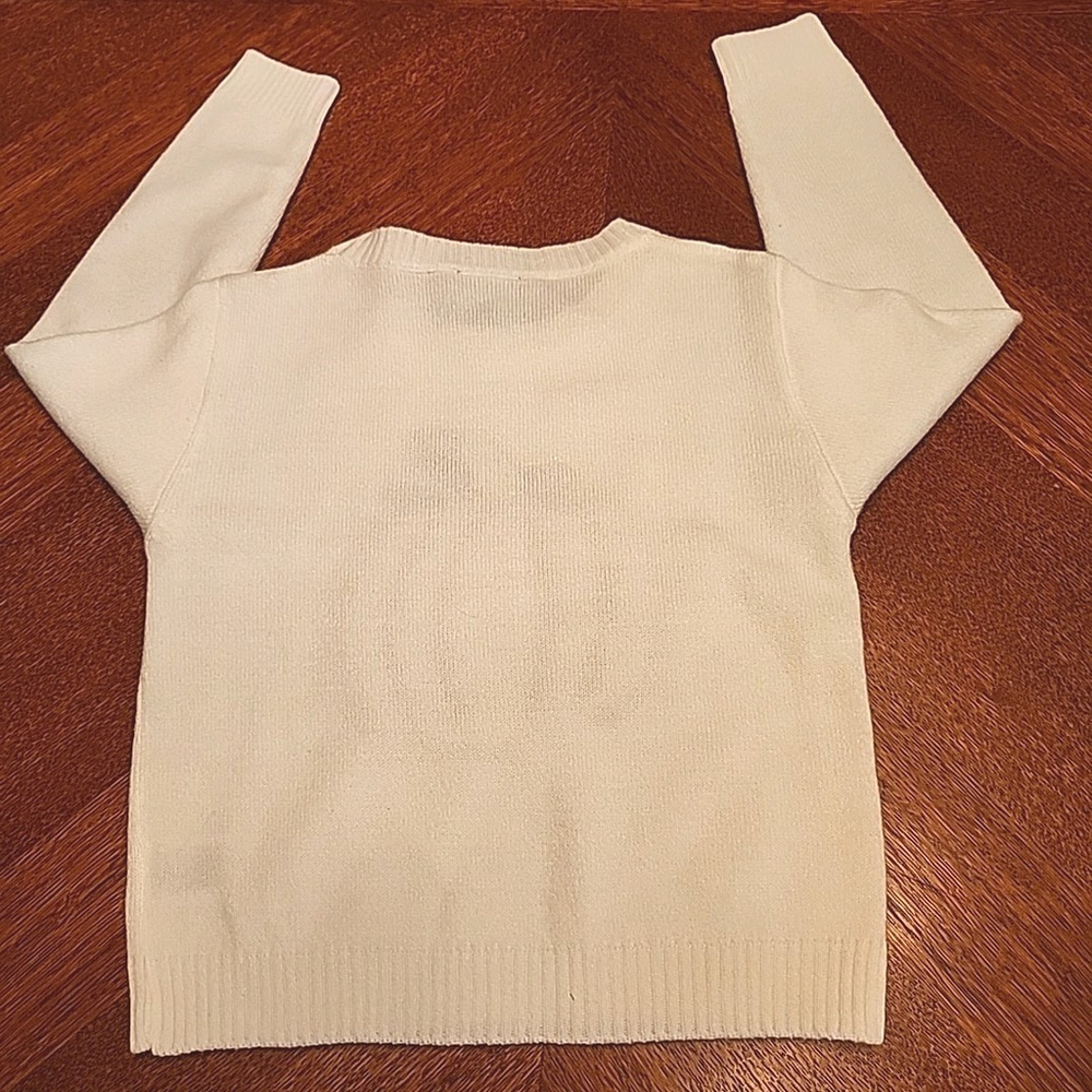 Berkley Jensen White 3T Long Sleeve Pink Pumpkin Sweater A1 - Picture 4 of 5